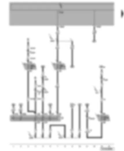 Wiring Diagram  VW TRANSPORTER 2004 - Onboard power supply control unit - ignition/starter switch - fuses