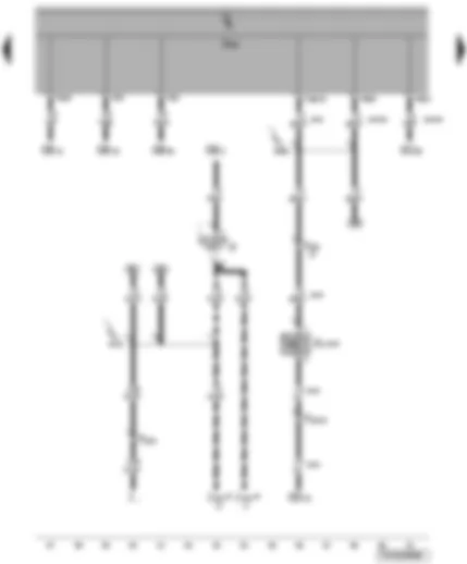 Wiring Diagram  VW TRANSPORTER 2004 - Onboard power supply control unit - brake light switch - reversing light switch - brake pedal switch