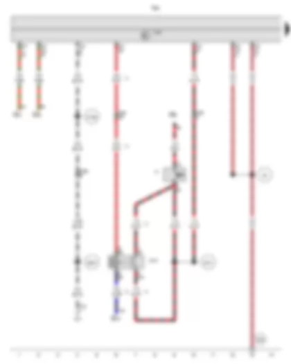 Wiring Diagram  VW TRANSPORTER 2004 - Brake light switch - ABS control unit - Brake light additional relay - ABS hydraulic unit - Fuse 4 on fuse holder D - Fuse 6 on fuse holder D - Diagnostic connection