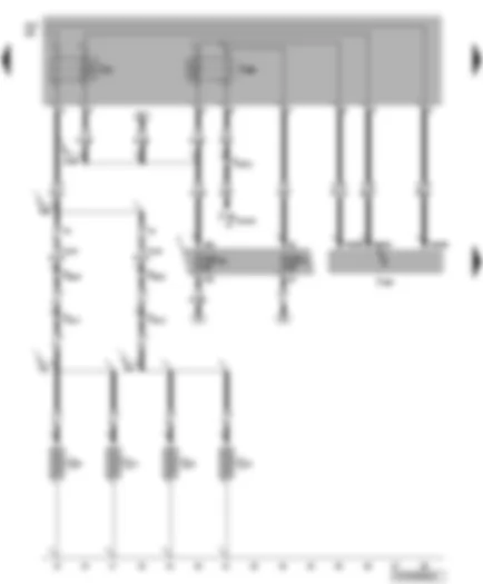 Wiring Diagram  VW TRANSPORTER 2004 - Engine control unit - glow plug relay - additional coolant pump relay - residual heat relay - glow plugs