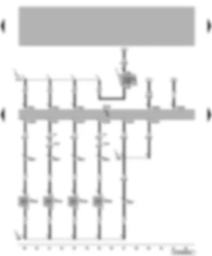Wiring Diagram  VW TRANSPORTER 2004 - Engine control unit - unit injector valves