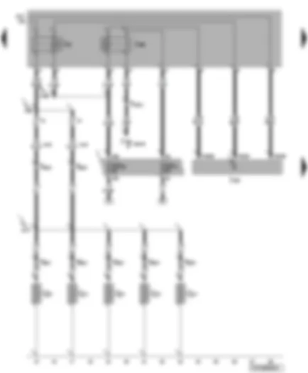 Wiring Diagram  VW TRANSPORTER 2004 - Engine control unit - glow plugs - glow plug relay - additional coolant pump relay
