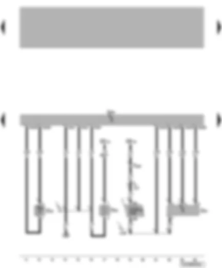 Wiring Diagram  VW TRANSPORTER 2004 - Engine control unit - coolant temperature sender - air mass meter - heater element for crankcase breather