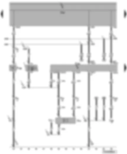 Wiring Diagram  VW TRANSPORTER 2004 - Convenience system central control unit - alarm horn - bonnet contact switch