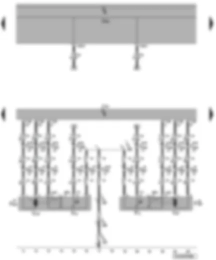 Wiring Diagram  VW TRANSPORTER 2004 - Rear left and right central locking lock unit - rear left and right door contact switch in double cab