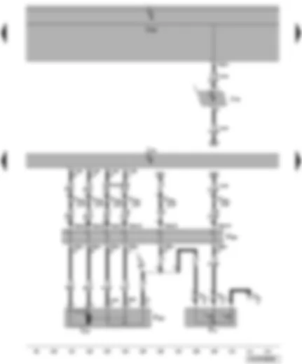 Wiring Diagram  VW TRANSPORTER 2004 - Door contact switch and rear right central locking lock unit - convenience system central control unit - right sliding door contact strip - dual signal inverter relay
