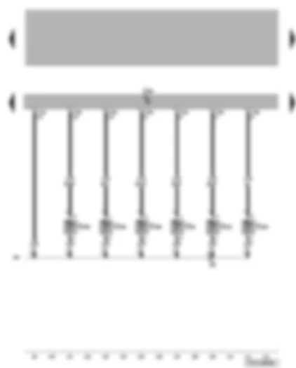 Wiring Diagram  VW TRANSPORTER 2004 - Climatronic control unit - fresh air intake duct temperature sensor - footwell vent temperature sender - evaporator temperature sensor - front chest vent temperature sensor