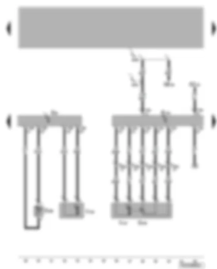 Wiring Diagram  VW TRANSPORTER 2004 - Evaporator temperature sensor - fresh air and air recirculation flap control motor - potentiometer for rear temperature flap motor - air conditioning system switch - rear fresh air blower switch