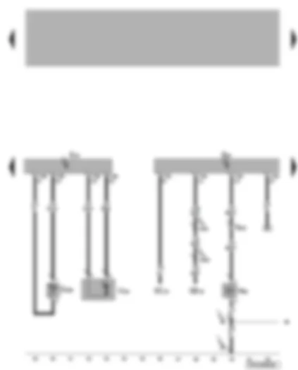 Электросхемa  VW TRANSPORTER 2004 - Датчик температуры испарителя - исполнительный электродвигатель заслонок приточной вентиляции/рециркуляции - запорный клапан системы охлаждения - выключатель климатической установки