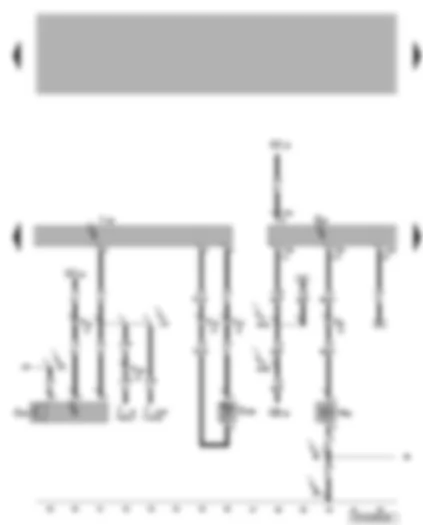 Электросхемa  VW TRANSPORTER 2004 - Блок управления электромагнитной муфты - датчик высокого давления - датчик температуры испарителя - запорный клапан системы охлаждения - выключатель климатической установки