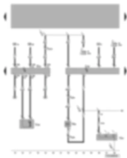 Wiring Diagram  VW TRANSPORTER 2004 - Magnetic clutch control unit - fresh air and air recirculation flap control motor - air conditioning system magnetic coupling - air conditioning system switch