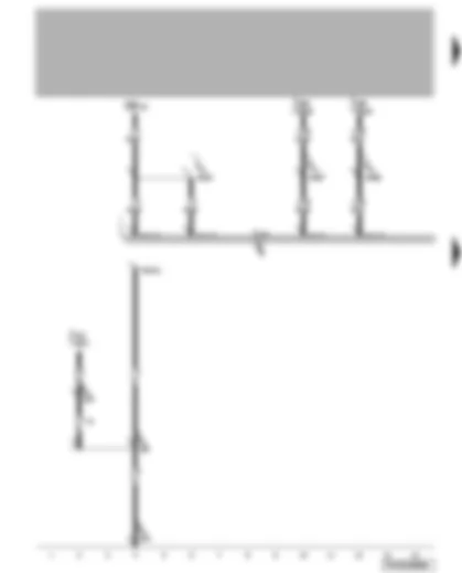 Wiring Diagram  VW TRANSPORTER 2005 - Voltage supply - control unit with display for radio and navigation system