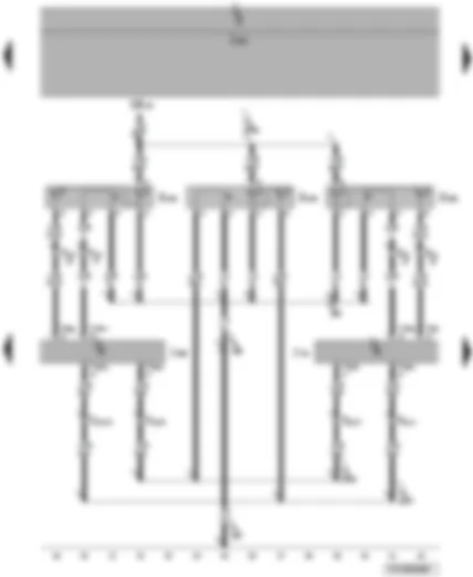 Wiring Diagram  VW TRANSPORTER 2004 - Sliding door button - button to deactivate sliding door - left and right sliding door control unit