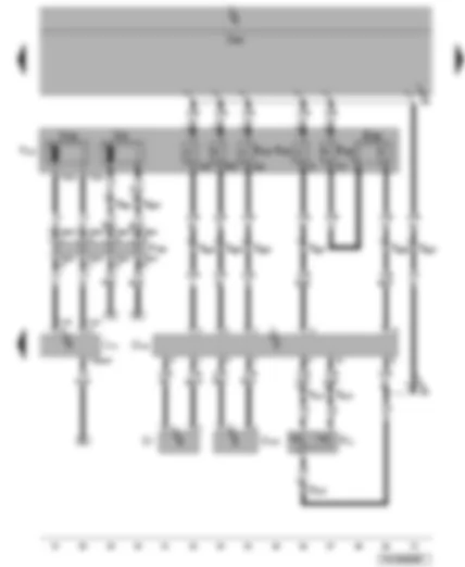Wiring Diagram  VW TRANSPORTER 2004 - Sliding door solenoid coil - door contact switch - central locking lock unit - anti-trapping sensor - sender unit and right sliding door control unit