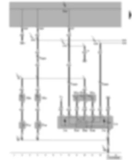 Wiring Diagram  VW TRANSPORTER 2004 - Front interior light - illuminated vanity mirror - driver and front passenger side reading lights