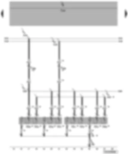Wiring Diagram  VW TRANSPORTER 2004 - Rear interior lights - centre and rear reading lights