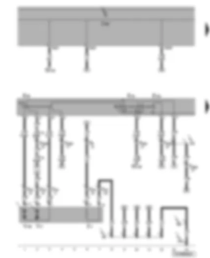 Wiring Diagram  VW TRANSPORTER 2004 - Onboard supply control unit - driver side mirror adjustment motors - heated exterior mirror on driver side