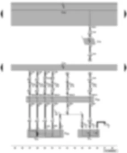 Wiring Diagram  VW TRANSPORTER 2004 - Door contact switch and rear right central locking lock unit - convenience system central control unit - right sliding door contact strip - dual signal inverter relay