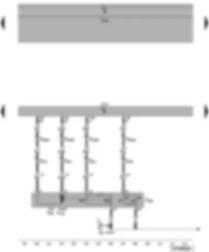 Wiring Diagram  VW TRANSPORTER 2004 - Rear lid lock unit - convenience system central control unit - rear lid lock motor