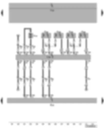 Wiring Diagram  VW TRANSPORTER 2005 - Operating and display unit for camping equipment - roof hydraulics control unit - roof hydraulics sender - convertible roof actuation hydraulic pump