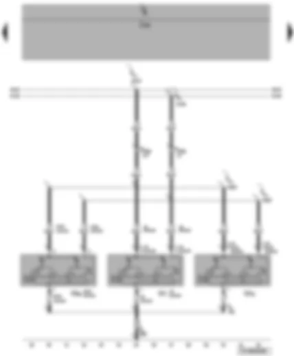 Wiring Diagram  VW TRANSPORTER 2004 - Front interior light - centre and rear (for models with sliding doors only)