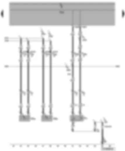 Электросхемa  VW TRANSPORTER 2004 - Выключатель освещения багажного отсека (только для а/м с задней дверью) - плафон подсветки порога задний