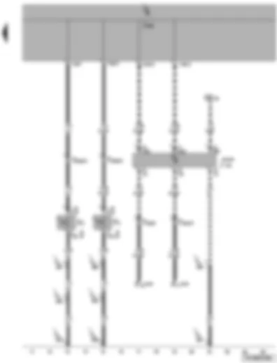 Wiring Diagram  VW TRANSPORTER 2004 - Driver and front passenger side door contact switch - rear door contact switch (for models with sliding doors) - dual signal inverter relay