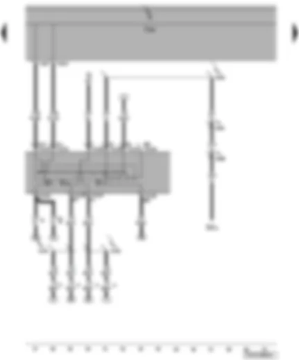 Wiring Diagram  VW TRANSPORTER 2004 - Onboard supply control unit - turn signal switch - parking light switch - headlight dipper/flasher switch
