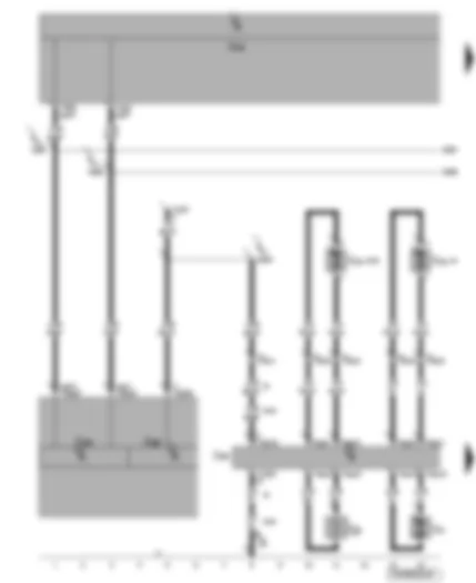 Wiring Diagram  VW TRANSPORTER 2005 - Auxiliary heater control unit - glow plug with flame monitor - combustion air blower - metering pump