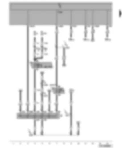 Wiring Diagram  VW TRANSPORTER 2005 - Onboard power supply control unit - ignition/starter switch - fuses