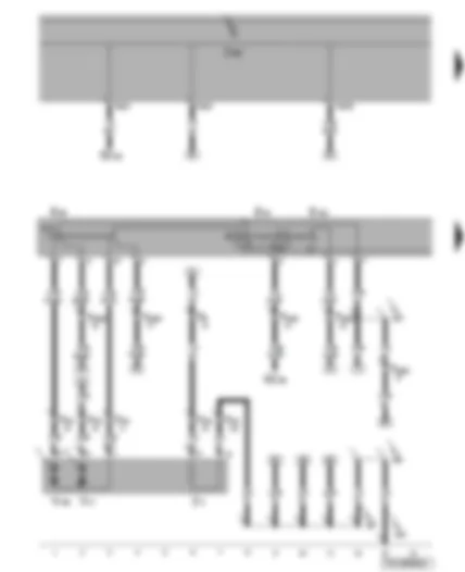 Wiring Diagram  VW TRANSPORTER 2005 - Mirror adjustment switch - driver side mirror adjustment motor - exterior mirror heater button - driver side heated exterior mirror
