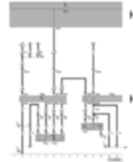 Wiring Diagram  VW TRANSPORTER 2005 - Door contact switch and rear left door power latching system contact switch - left sliding door contact strip - left sliding door control unit - rear left door power latching motor