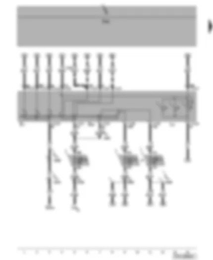 Wiring Diagram  VW TRANSPORTER 2005 - Onboard supply control unit - X-contact relief relay - light switch - front and rear fog light switch