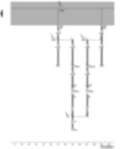 Электросхемa  VW TRANSPORTER 2008 - Блок управления бортовой сети - лампа бокового повторителя левого указателя поворота - лампа бокового повторителя правого указателя поворота