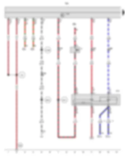 Wiring Diagram  VW TRANSPORTER 2005 - Brake light switch - ABS control unit - Brake light additional relay - ABS hydraulic unit - Fuse 4 on fuse holder D - Fuse 6 on fuse holder D - Diagnostic connection