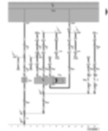 Wiring Diagram  VW TRANSPORTER 2006 - Onboard supply control unit - left wing door heated rear window - rear left wing door window wiper motor - number plate light