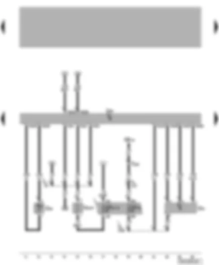Wiring Diagram  VW TRANSPORTER 2008 - Engine control unit - coolant temperature sender - air mass meter - heater element for crankcase breather