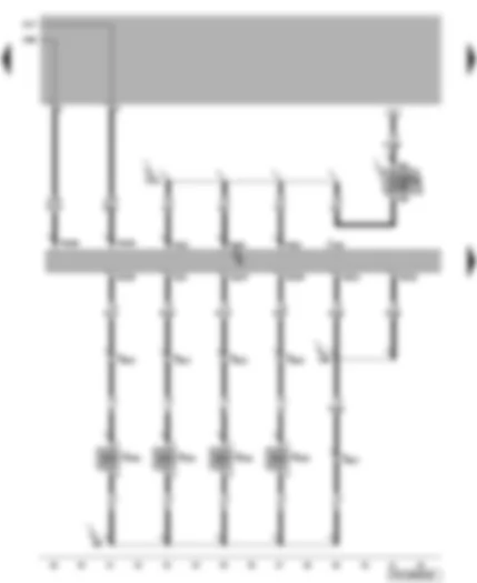 Wiring Diagram  VW TRANSPORTER 2007 - Engine control unit - unit injector valves