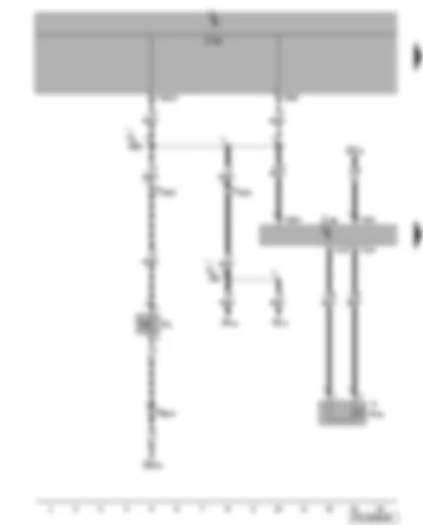 Wiring Diagram  VW TRANSPORTER 2007 - Onboard supply control unit - parking aid control unit - reversing light switch - front parking aid warning buzzer - fuses