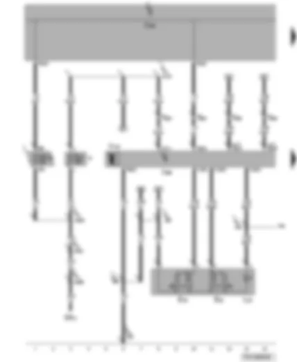 Wiring Diagram  VW TRANSPORTER 2006 - Front left and right window regulator switch in driver door - window regulator single fuse - driver door control unit