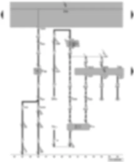 Wiring Diagram  VW TRANSPORTER 2006 - Convenience system central control unit - alarm horn - bonnet contact switch