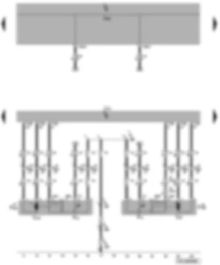 Wiring Diagram  VW TRANSPORTER 2006 - Rear left and right central locking lock unit - rear left and right door contact switch in double cab