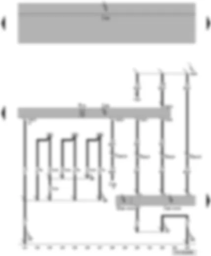 Wiring Diagram  VW TRANSPORTER 2006 - Anti-theft and tilt system control unit - vehicle inclination sender - central locking and anti-theft alarm system aerial