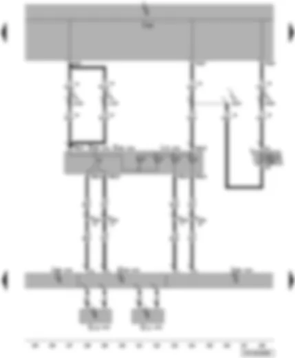 Wiring Diagram  VW TRANSPORTER 2006 - Anti-theft and tilt system control unit - iInterior monitoring deactivation switch - deactivation button for vehicle inclination sender - ultrasonic sensors