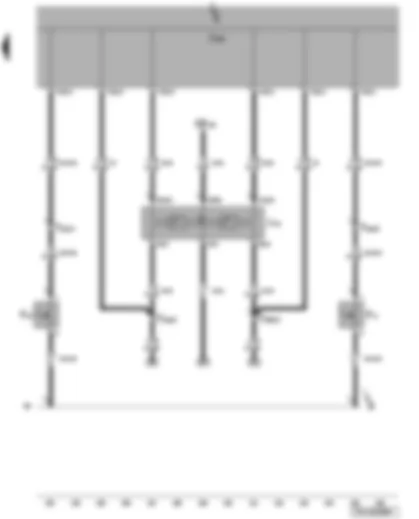 Wiring Diagram  VW TRANSPORTER 2006 - Onboard supply control unit - dual signal inverter relay - rear left door contact switch - rear right door contact switch