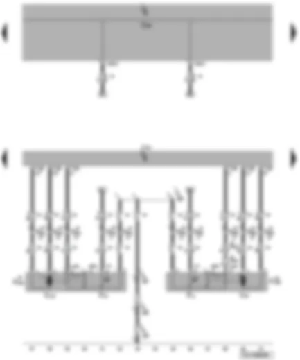 Wiring Diagram  VW TRANSPORTER 2006 - Rear left and right central locking lock unit - rear left and right door contact switch in double cab