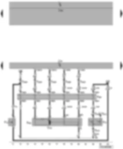 Wiring Diagram  VW TRANSPORTER 2006 - Door contact switch and rear left central locking lock unit - convenience system central control unit - left sliding door contact strip