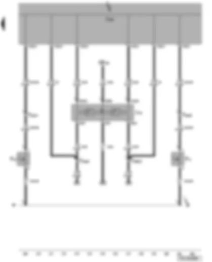 Wiring Diagram  VW TRANSPORTER 2006 - Onboard supply control unit - dual signal inverter relay - rear left door contact switch - rear right door contact switch