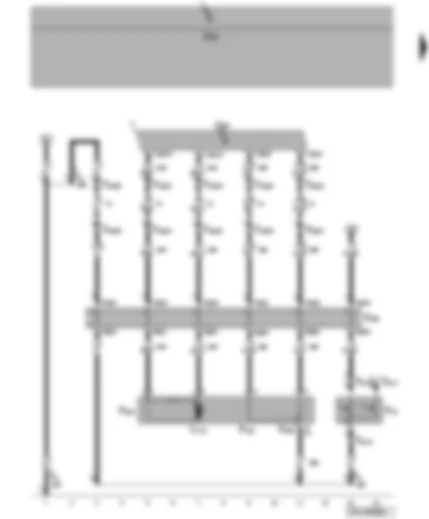 Wiring Diagram  VW TRANSPORTER 2004 - Door contact switch and rear left central locking lock unit - convenience system central control unit - left sliding door contact strip