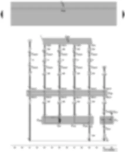 Wiring Diagram  VW TRANSPORTER 2004 - Door contact switch and rear right central locking lock unit - convenience system central control unit - right sliding door contact strip